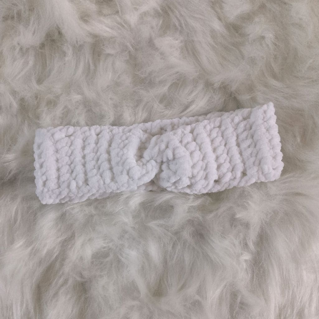 Bandeau Velours blanc